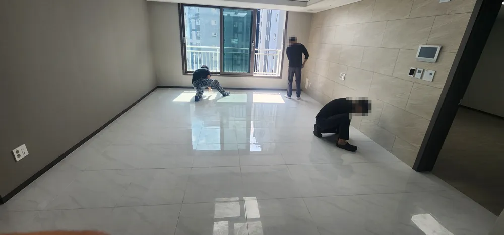 줄눈 시공 현장