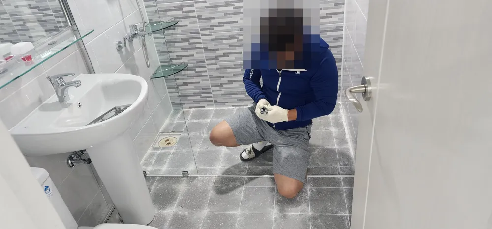 줄눈 시공 현장